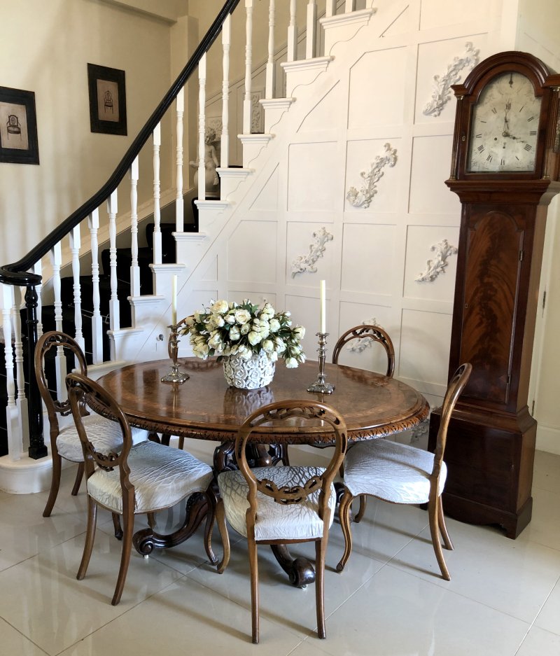 Fine Quality Set of Six Victorian Antique Walnut Dining Chairs - Image 3